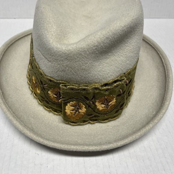 Original Dachstein Hut Vintage 100% Fur Felt  Cream Size O/S - Picture 2 of 7